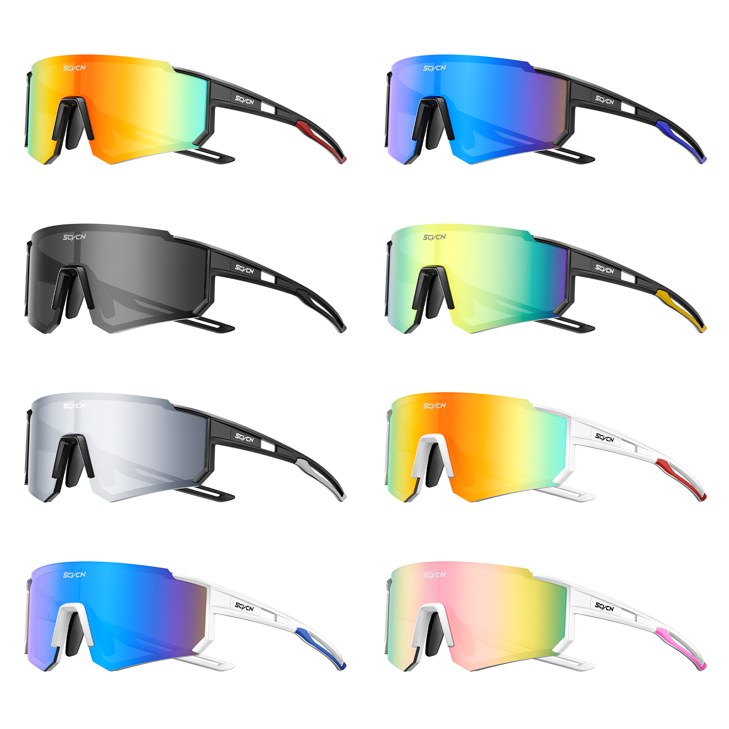 Mountain Biking Sunglasses - 8PACKS SCVCN Outdoor Cycling Sunglasses MTB