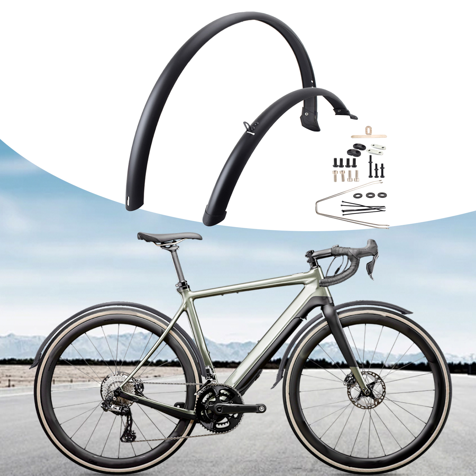 Mountain Biking In The Rain - 2pcs Road Bike Fenders Bicycles Tire