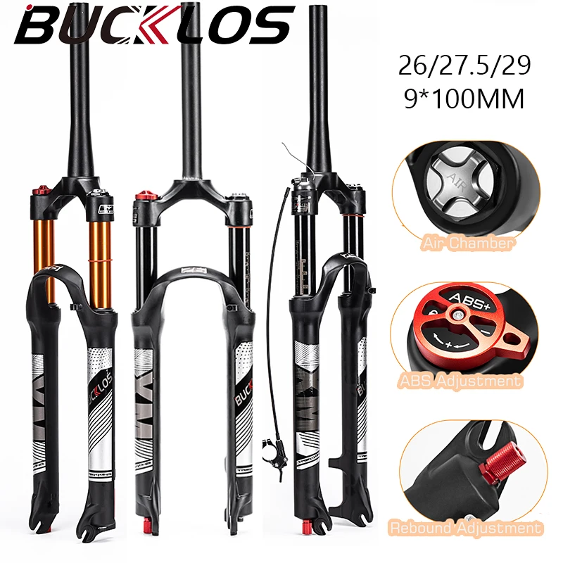 Mtb Fork Air - BUCKLOS Bicycle Fork 26/27.5/29in Air Suspension