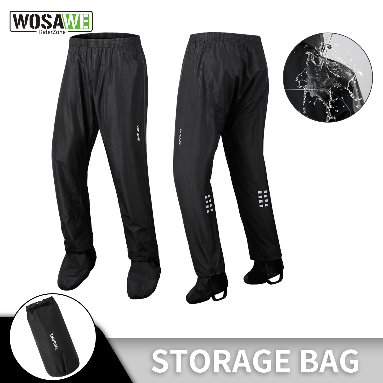 Mountain Biking In The Rain - WOSAWE Cycling Rain Pants Mtb Bike