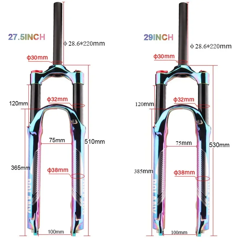 Rainbow 27.5/ 29er Suspension  - Mtb Fork Air のレビューと価格