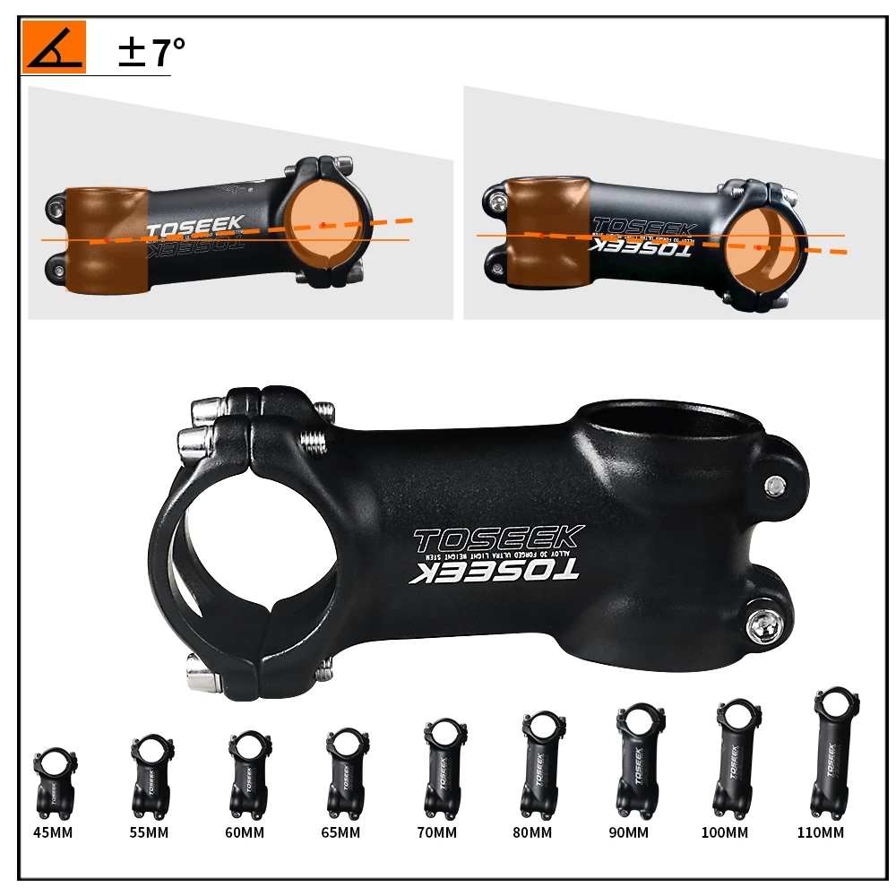 TOSEEK Ultralight Aluminum Bic - Handlebar Riser Stem のレビューと価格