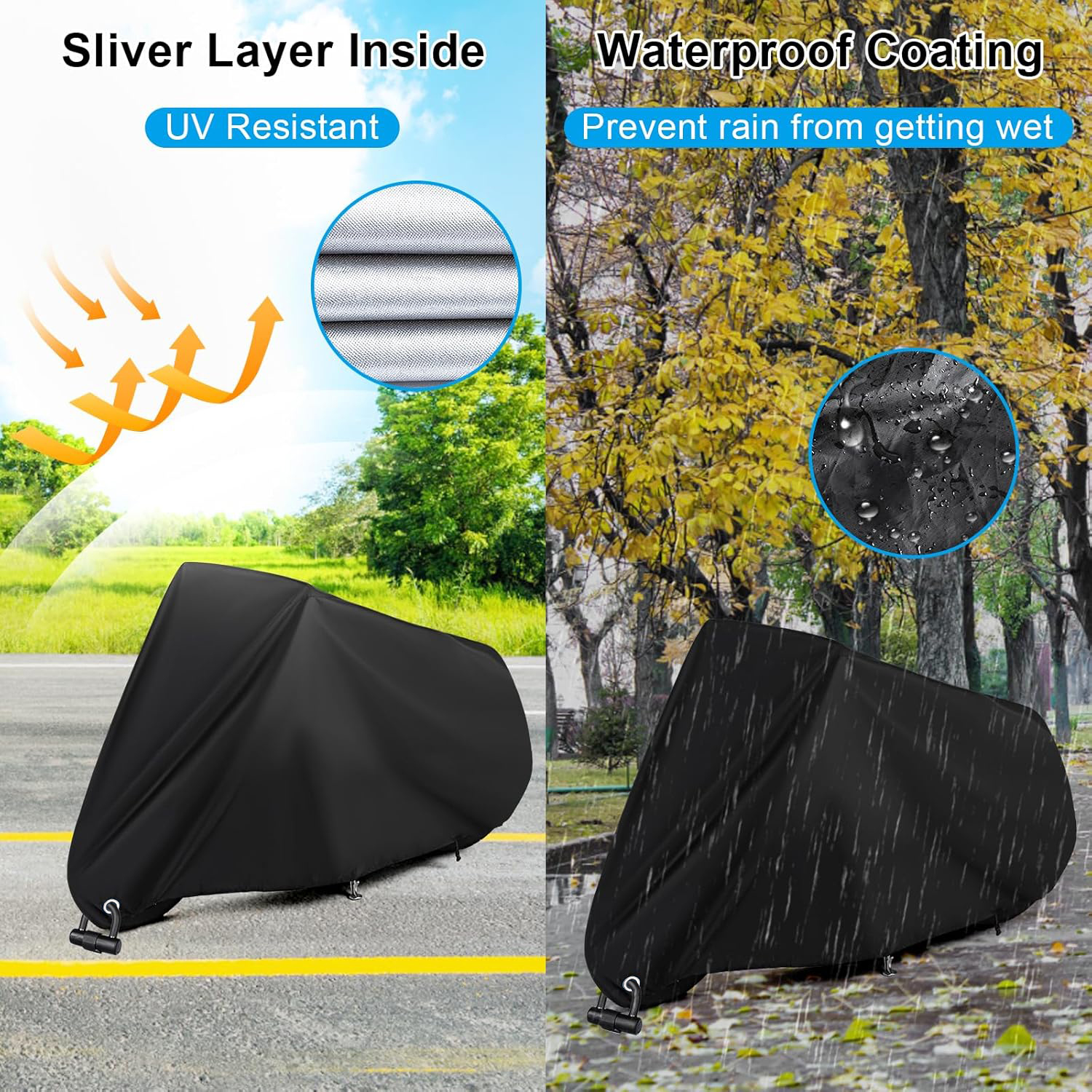 Bicycle Rain Cover Waterproof  - Mountain Biking In The Rain のレビューと価格