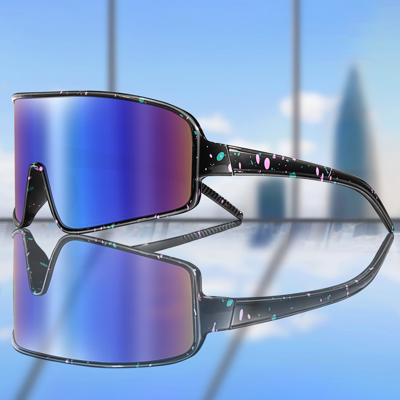 Outdoor Casual Sunglasses Larg - Mountain Biking Sunglasses のレビューと価格