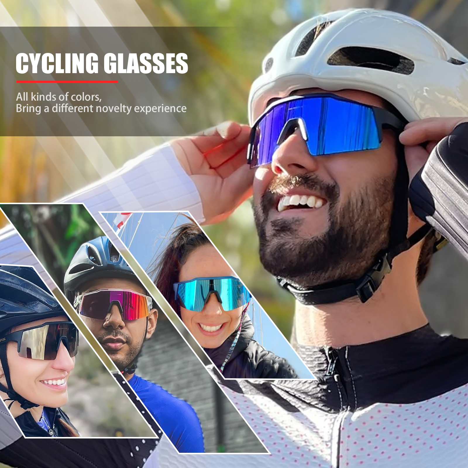 Kapvoe Road Driving Bike Sport - Mountain Biking Sunglasses のレビューと価格