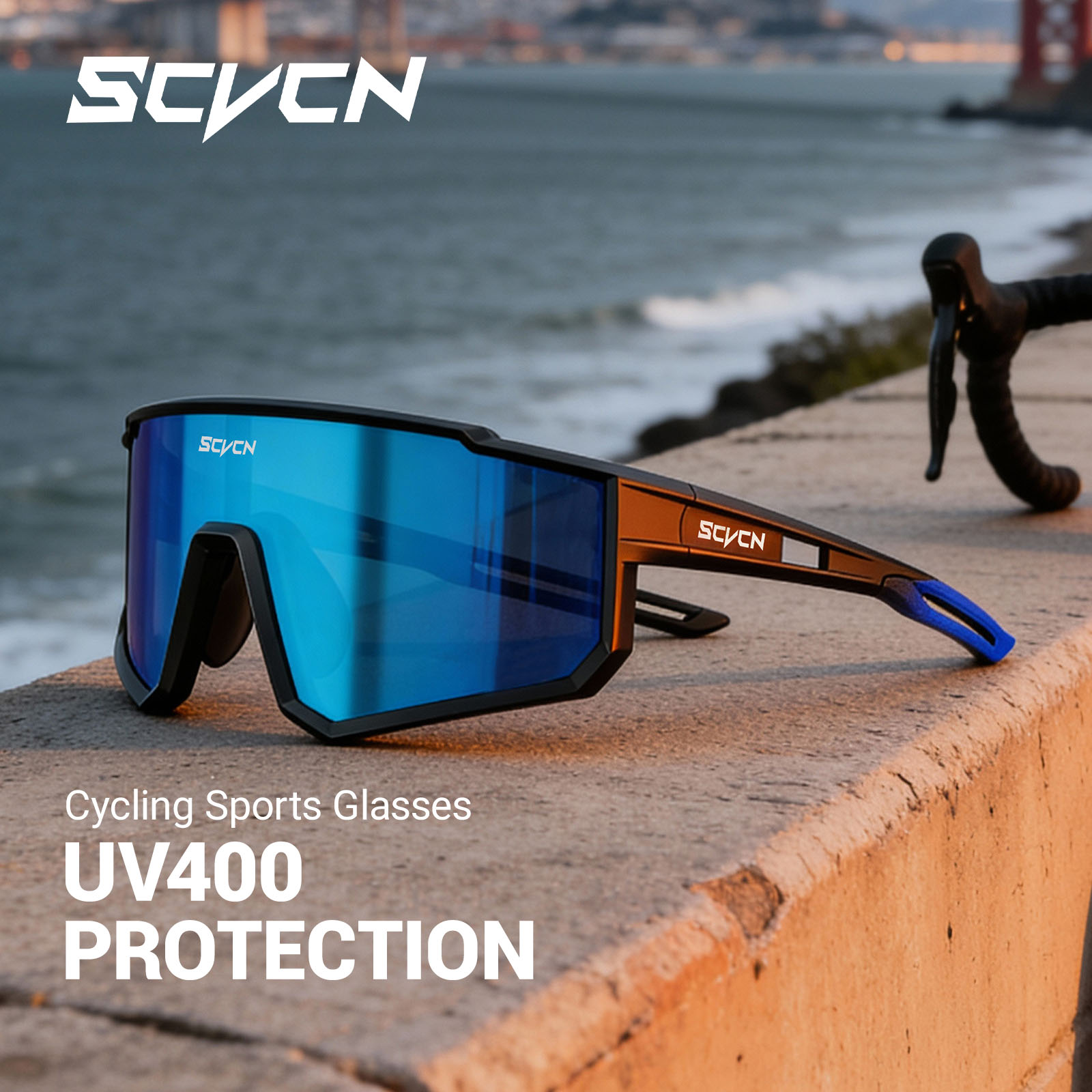 SCVCN UV400 HD Hiking Cycling  - Mountain Biking Sunglasses のレビューと価格