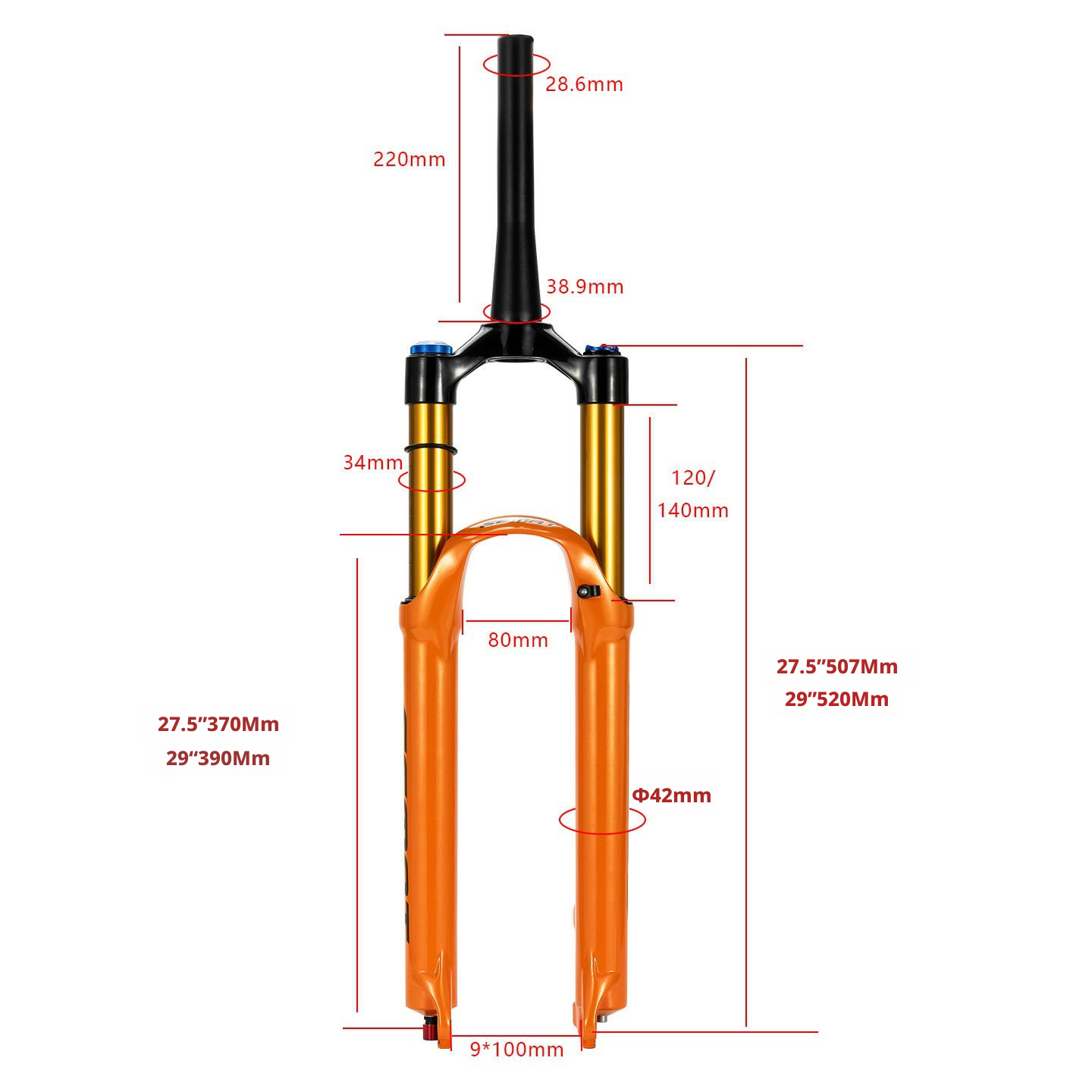 SEMYT 26/27.5/29Inch MTB Air F - Mtb Fork Air のレビューと価格