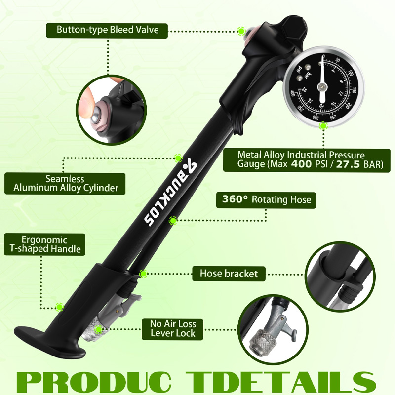 BUCKLOS Bicycle Air Fork Pump  - Mtb Fork Air のレビューと価格