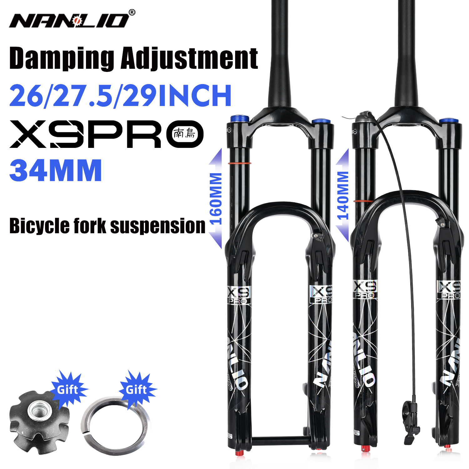Nanlio X9PRO BK MTB Air Suspen - Mtb Fork Air のレビューと価格