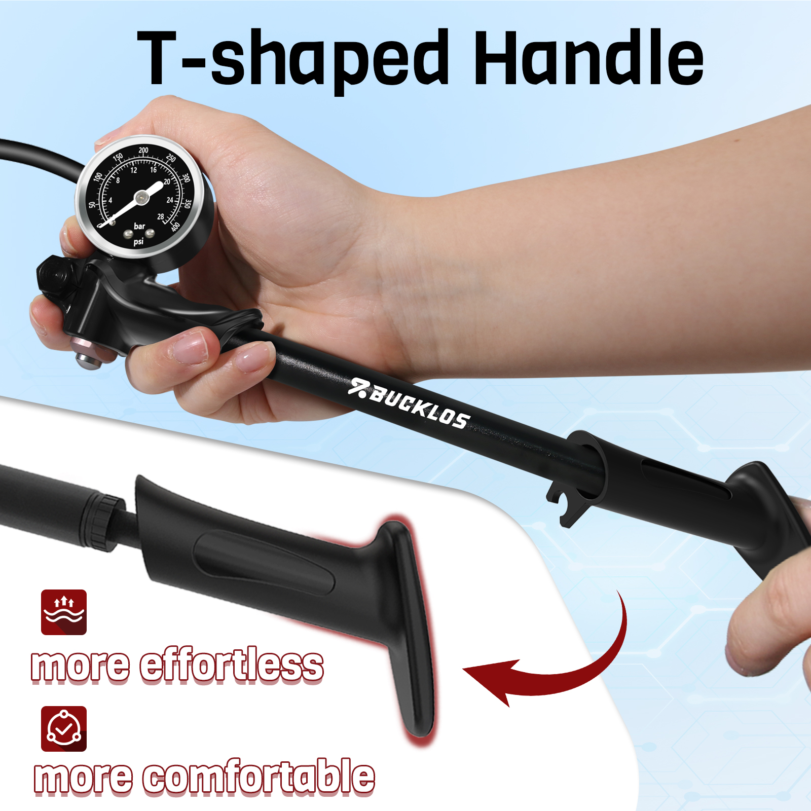 BUCKLOS 400PSI Bicycle Shock P - Mtb Fork Air のレビューと価格