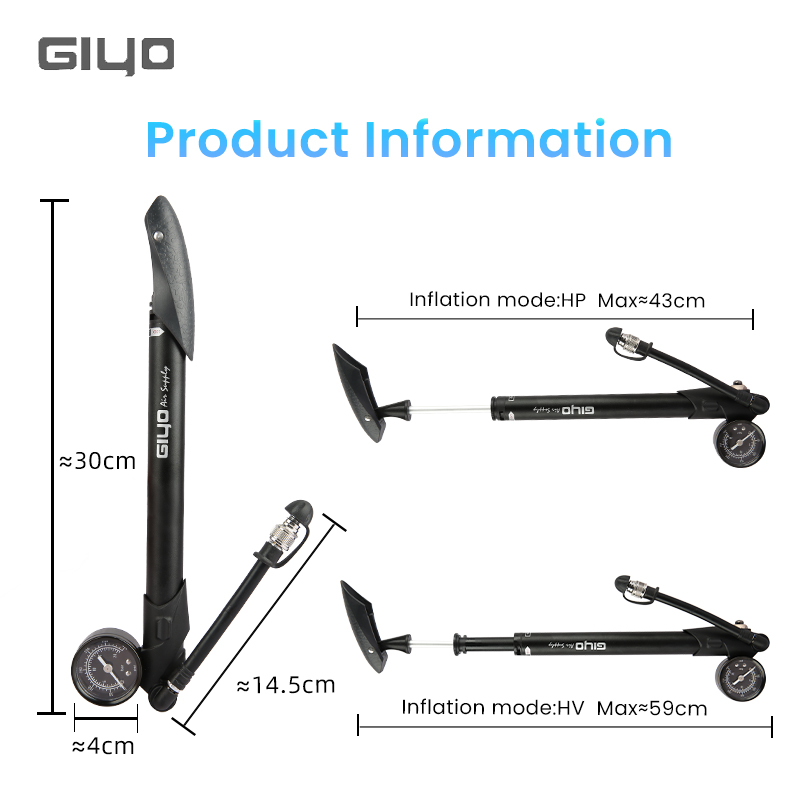 Giyo GS-41P 300psi Bicycle Sho - Mtb Fork Air のレビューと価格