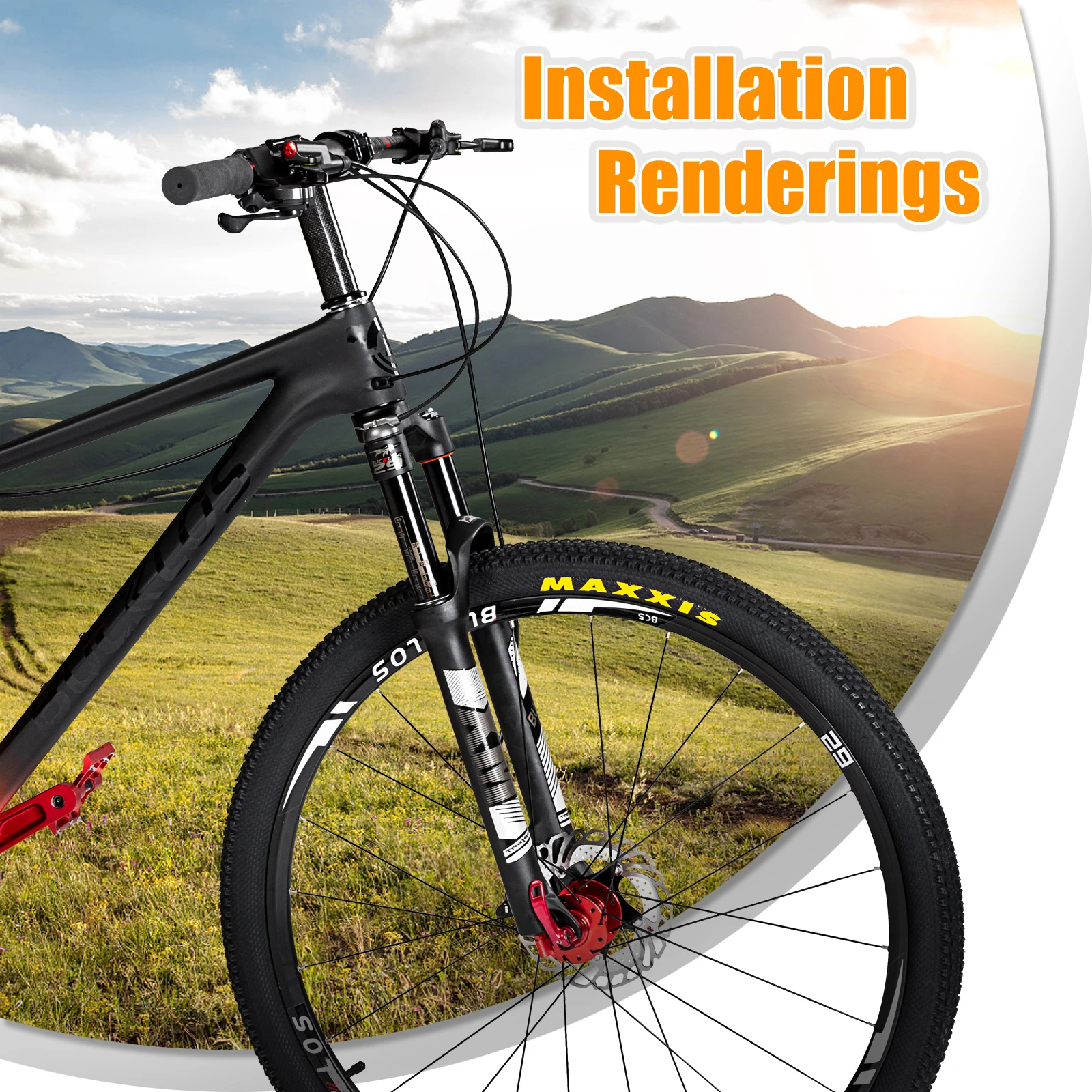 BUCKLOS Bicycle Fork 26/27.5/2 - Mtb Fork Air のレビューと価格