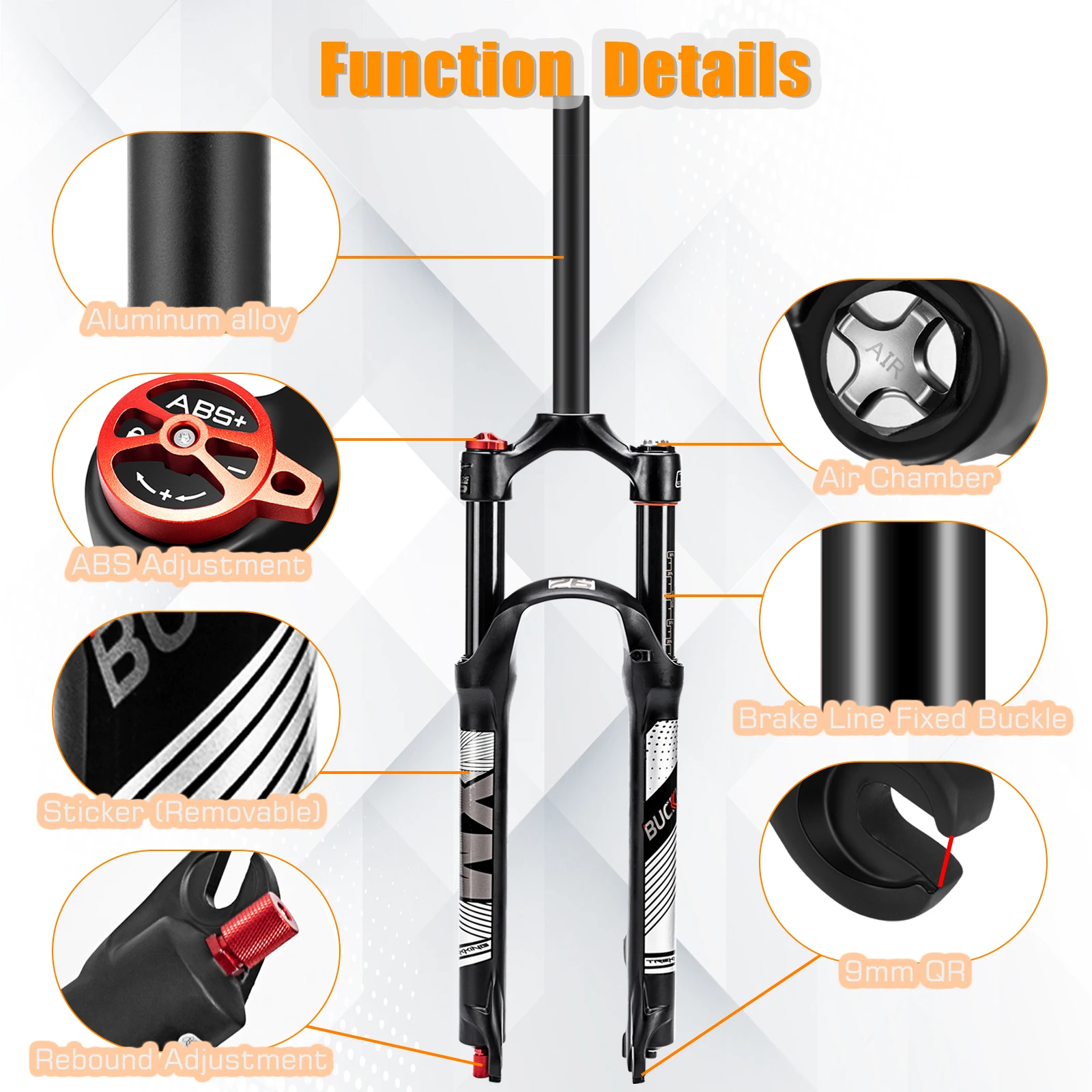 BUCKLOS Bicycle Fork 26/27.5/2 - Mtb Fork Air のレビューと価格