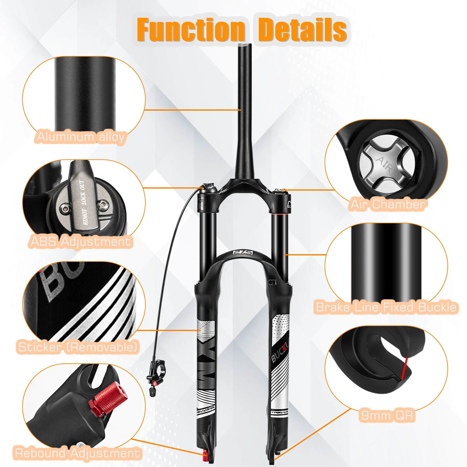 BUCKLOS Bicycle Fork 26/27.5/2 - Mtb Fork Air のレビューと価格