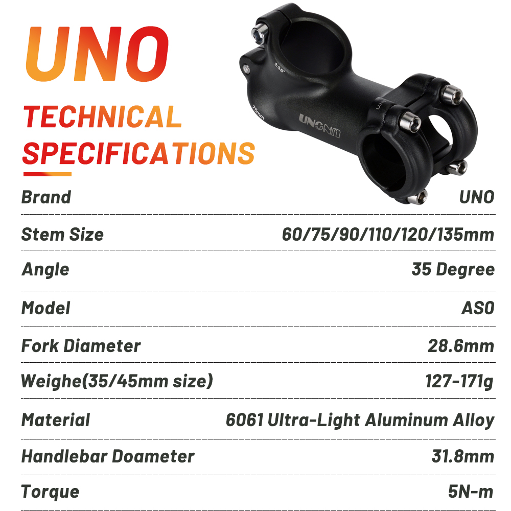 UNO Aluminum Alloy Bike Stem R - Handlebar Riser Stem のレビューと価格
