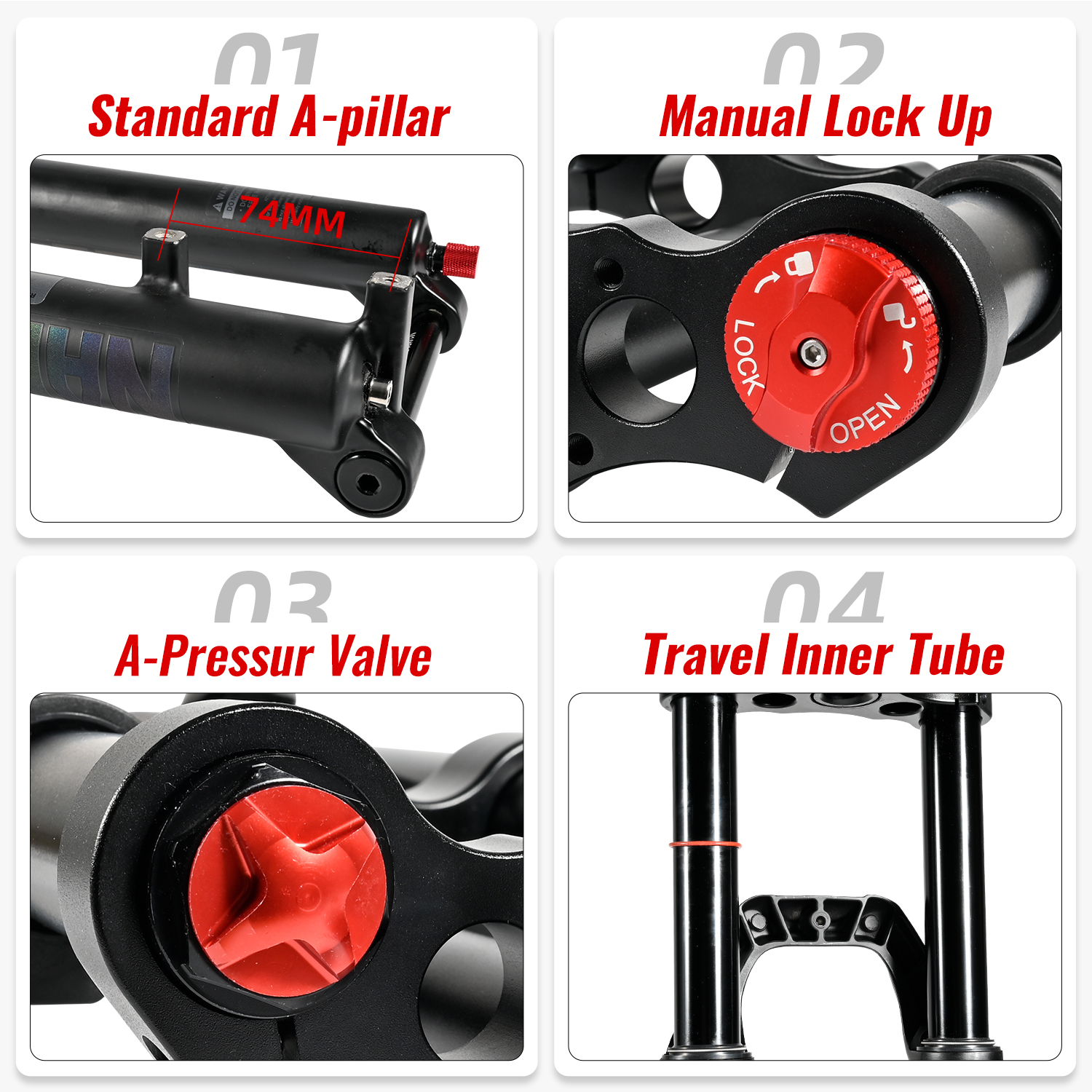 NanLio Double Shoulder Snow Fr - Mtb Fork Air のレビューと価格