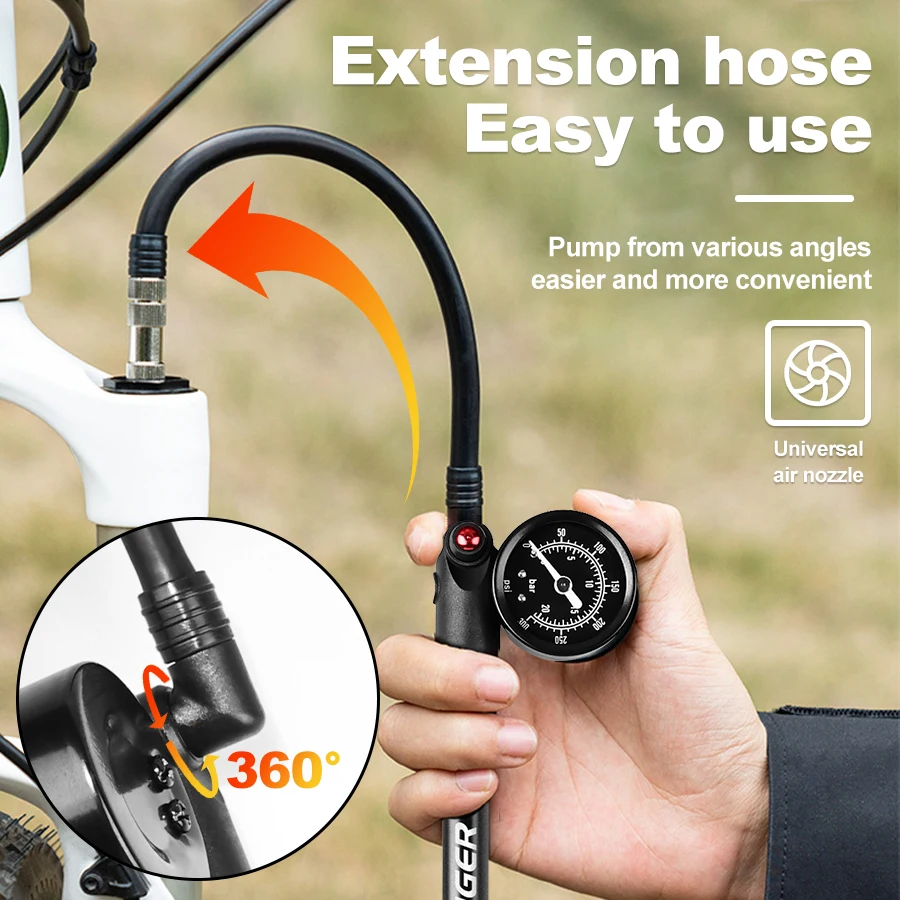 X-TIGER 300psi Bicycle Air Pum - Mtb Fork Air のレビューと価格