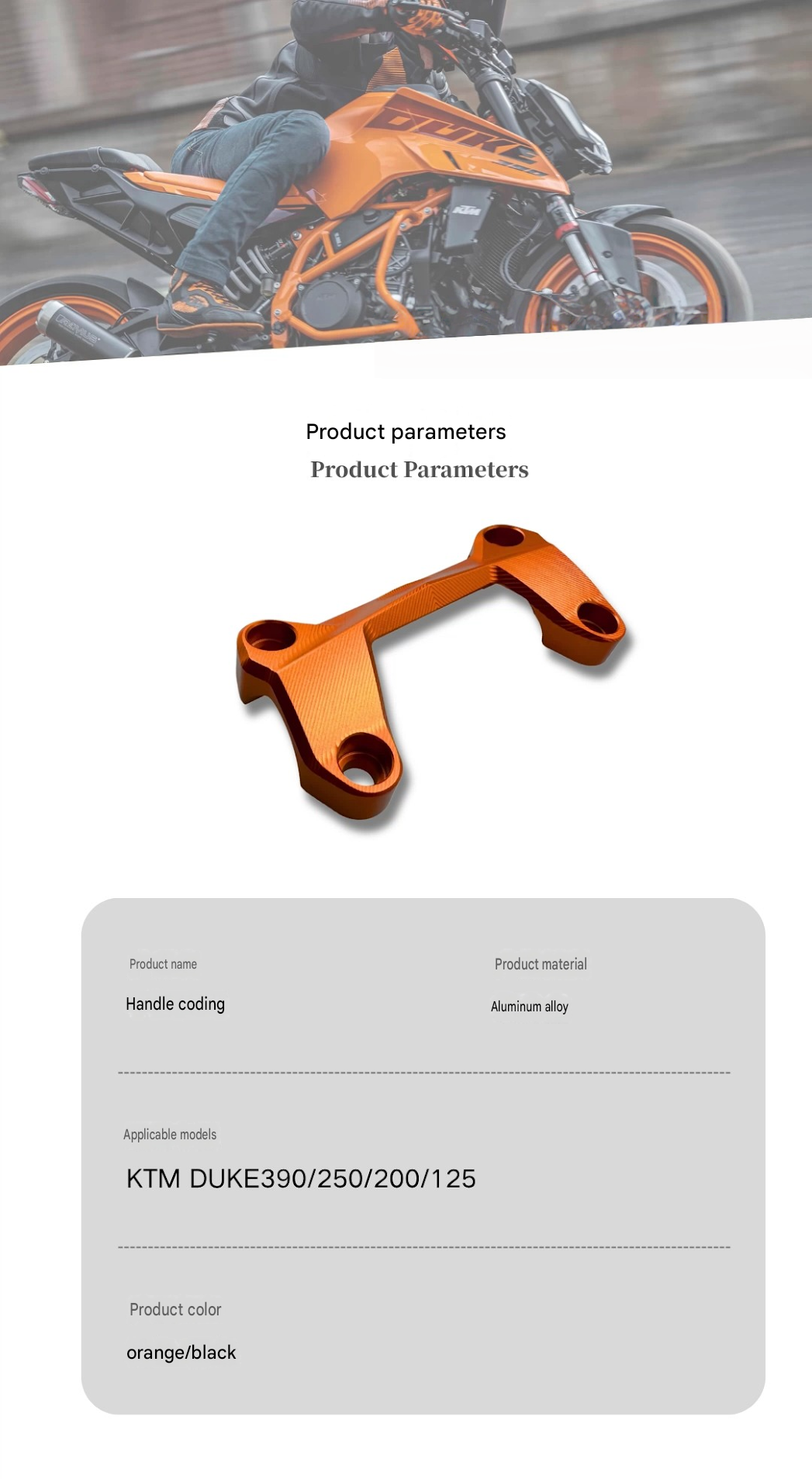 For KTM DUKE 390 250 200 125 C - Handlebar Riser Stem のレビューと価格